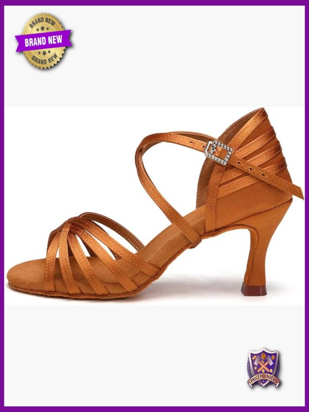 Women's Latin Ballroom Salsa Dance Shoes Satin Practice Performance Heels
